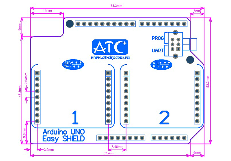 Arduino UNO Easy Shield - ATCKIT